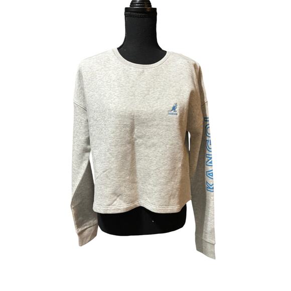 Kangol NWT Crew Neck Sweatshirt Sz M Gray Long Sleeves Soft Pullover Streetwear - Picture 1 of 7